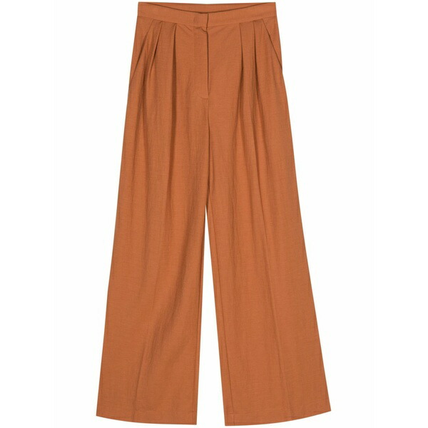 ハリスワーフロンドン レディース 心地好いズボン下 ボトムス High-waisted palazzo pants Orange