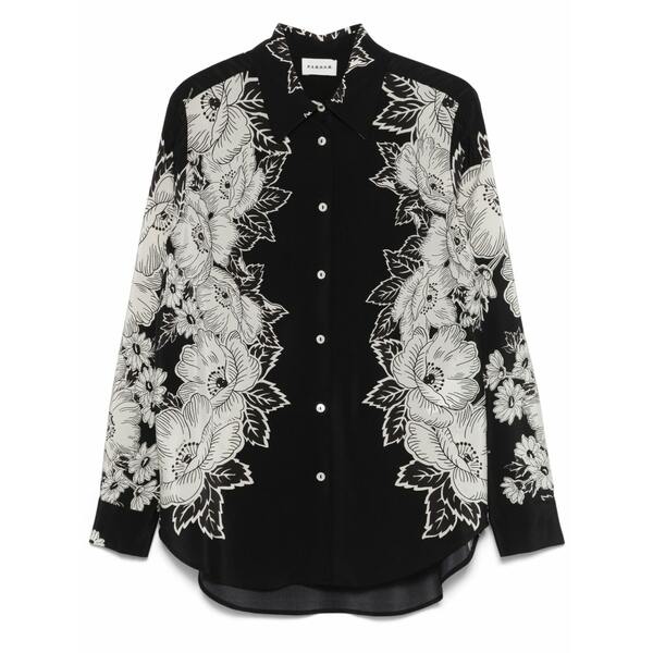 パロッシュ レディース ティーシャツ トップス Floral-print shirt Black