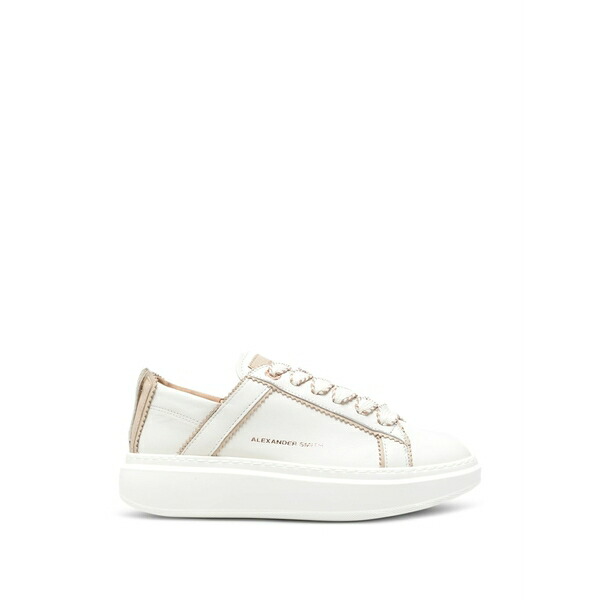 アレクサンダー スミス レディース スニーカー シューズ Wembley unlined metallic detail leather sneakers White