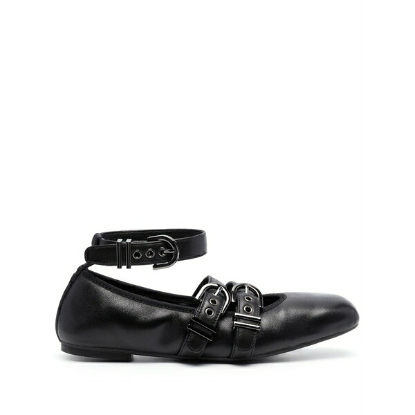 スチュアート ワイツマン レディース サンダル シューズ Maverick leather ballerina shoes Black