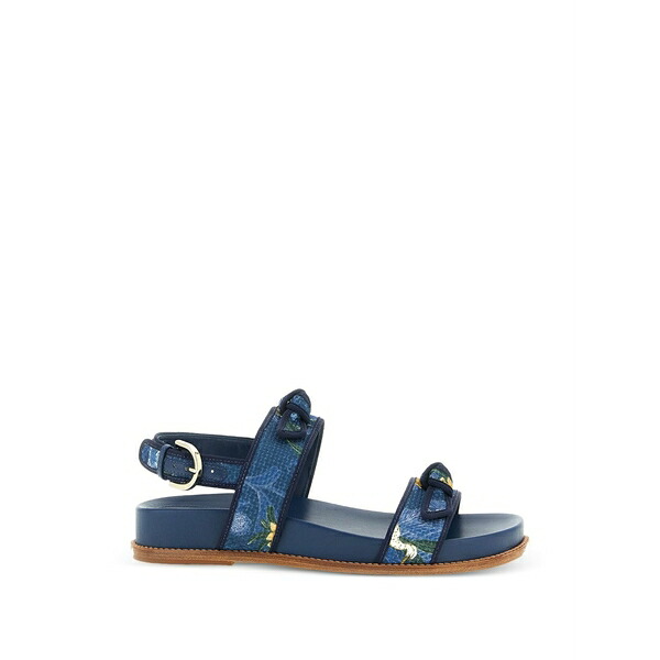 アレクサンドラ鳥類マン レディース サンダル シューズ X agua by agua bendita patterned sandals Blue
