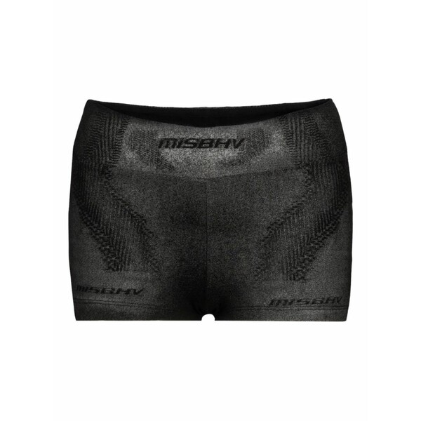ミスビヘイブ レディース 心地よいズボン下 ボトムス Logo-detail shorts Black
