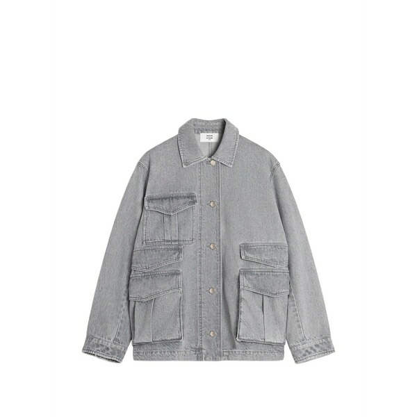 棲み家 稲荷 レディース 上衣＆上衣 アウター Multi-pocket denim jacket Grey