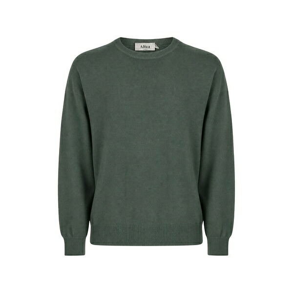 アルテア メンズ ニット&セーター アウター Crew-neck long-sleeve sweater Green|asty