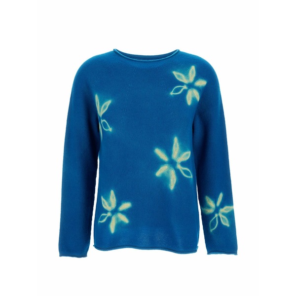 スズサン レディース 編み物\u0026スウェーター アウター Suzusan floral-print sweater Blue