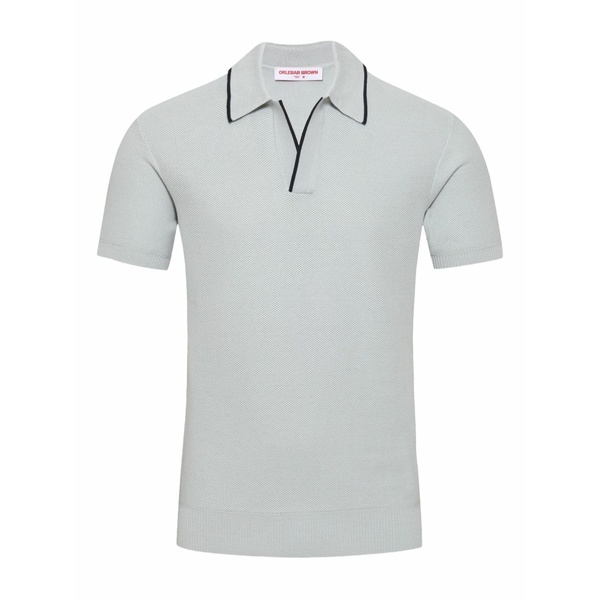 オール赤ちょうちん 赤銅色 メンズ プルオーバー トップス Horton piped-trim piqu￡ polo-collar top Grey