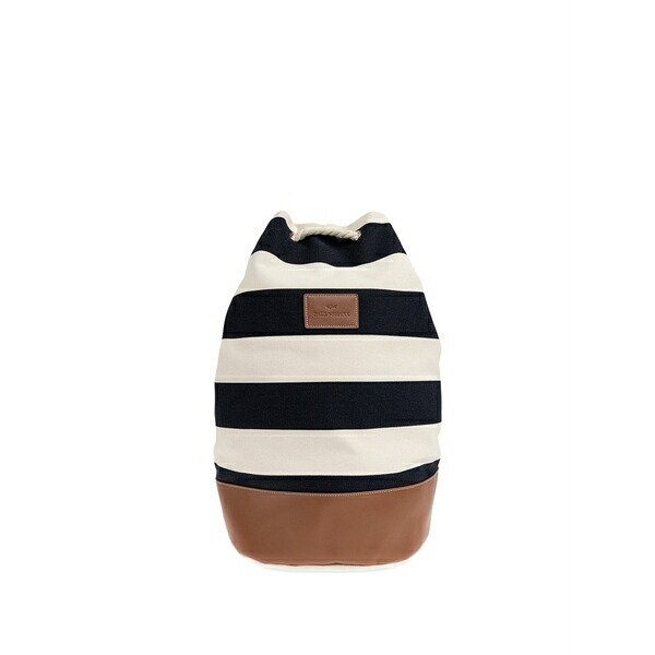 ポールアンドシャーク メンズ うしろ側容器に並べる・背嚢 御徒面子 Striped rope backpack Blue