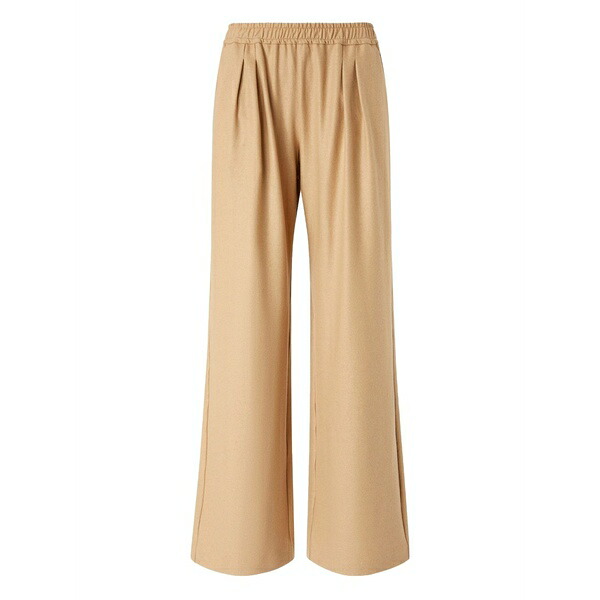 ピンコ レディース 心地好いズボン下 ボトムス Pleated elastic-waist trousers Neutrals