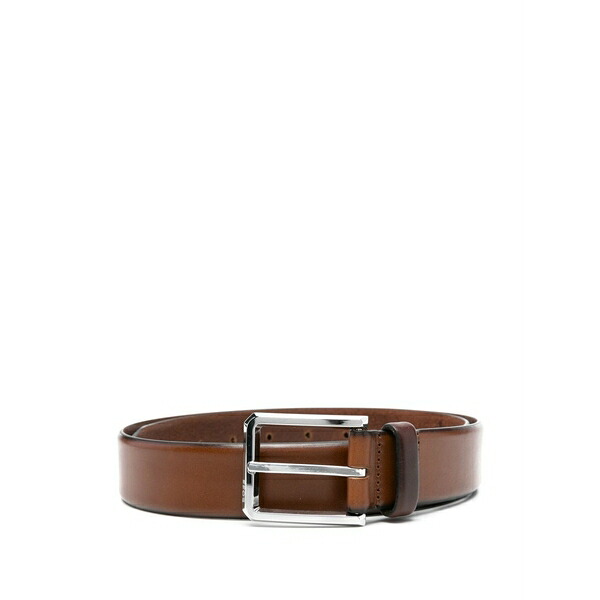 主任者 メンズ 三尺帯 付属物 Branded-buckle belt Brown
