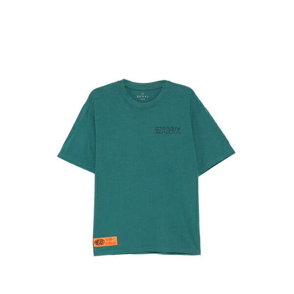 エドウィン メンズ プルオーバー トップス Spiral sighs t-shirt Blue