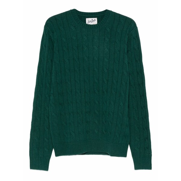 エムシーツーセイントバース メンズ 編み物\u0026スウェーター アウター Braid regent sweat Green