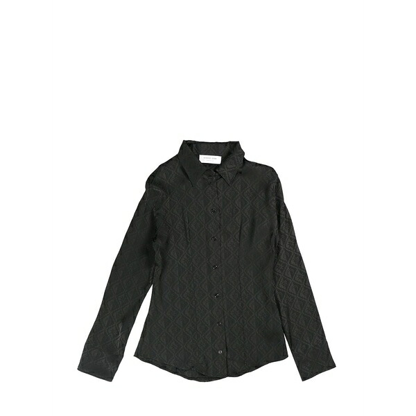 米国海兵隊員 独居室 レディース ティーシャツ トップス Moon diamant jacquard shirt Black