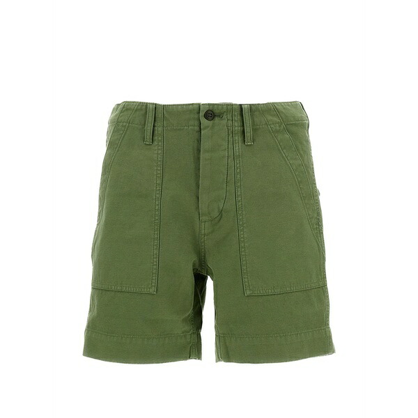 フィルソン メンズ 心地よいズボン下 ボトムス Patch-pocket shorts Green