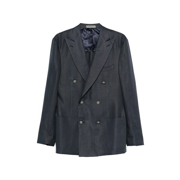 コルネリアーニ メンズ 上衣＆上衣 アウター Double-breasted pocket blazer Blue
