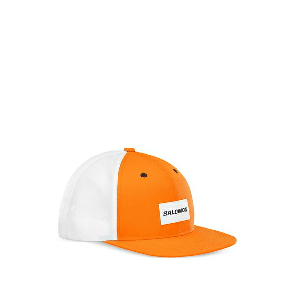サロモン メンズ 鳥打ち帽 付属物 Logo-patch baseball cap Orange