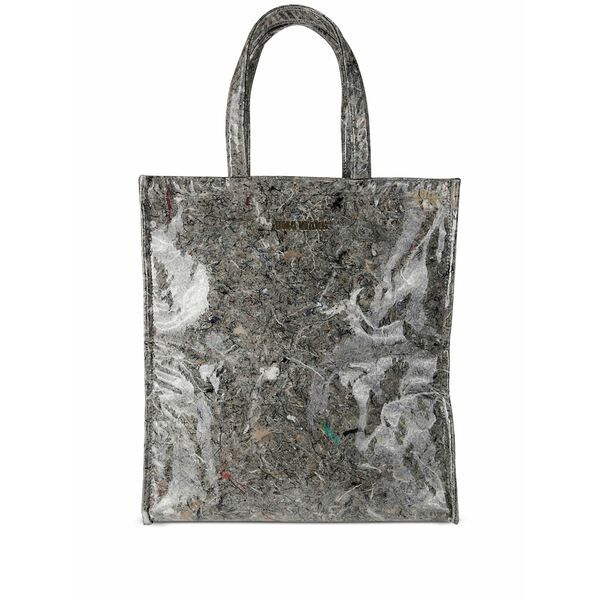 ユマ・一 メンズ トートバッグ 御徒面子 Abstract-print tote bag Grey
