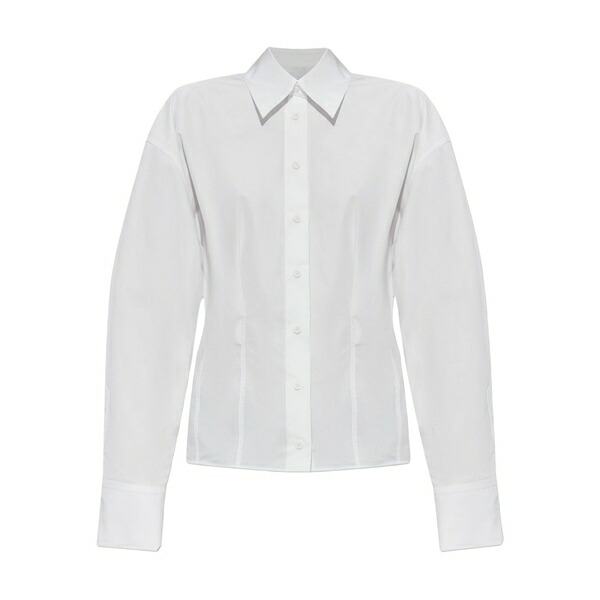 ジ アティコ レディース ティーシャツ トップス Cotton fitted shirt White
