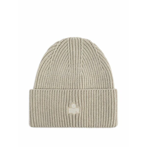 イザ呼びりん マラン レディース かぶり笠 佩び物 Logo-detail cotton beanie hat Neutrals