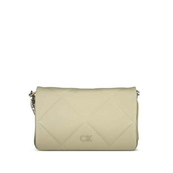 カルバンクライン レディース ショルダーバッグ 御徒面子 Quilted logo-plaque shoulder-bag Neutrals