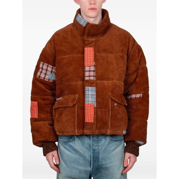 ストーリーエムエフジー メンズ 上衣＆上衣 アウター Yanam patchwork corduroy jacket Brown