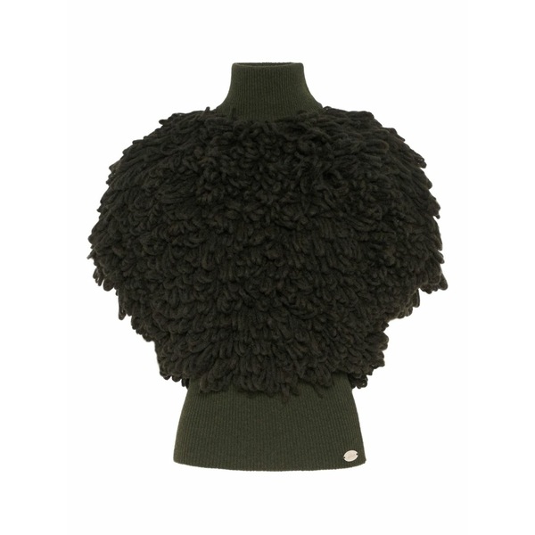 ジャン極点 ゴルチエ レディース 編み物\u0026スウェーター アウター Bouclette  high-neck  sweater  Green