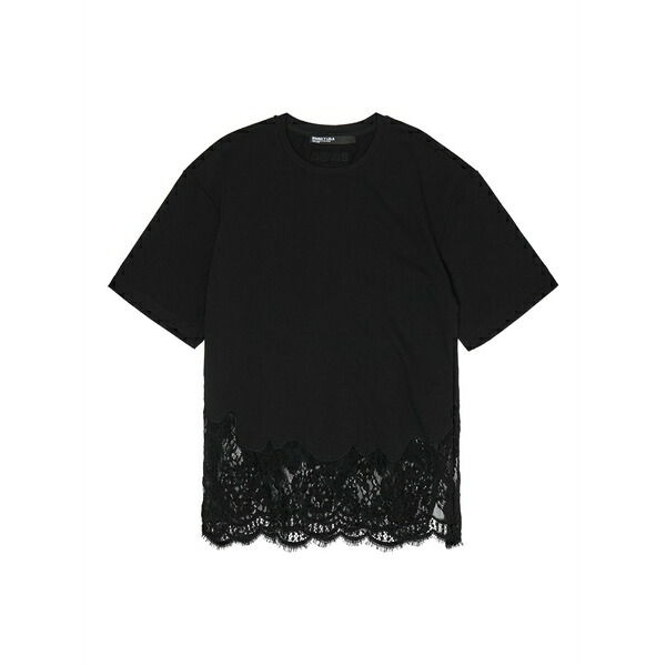 ビンバ イ ローラ レディース プルオーバー トップス Lace trim top Black