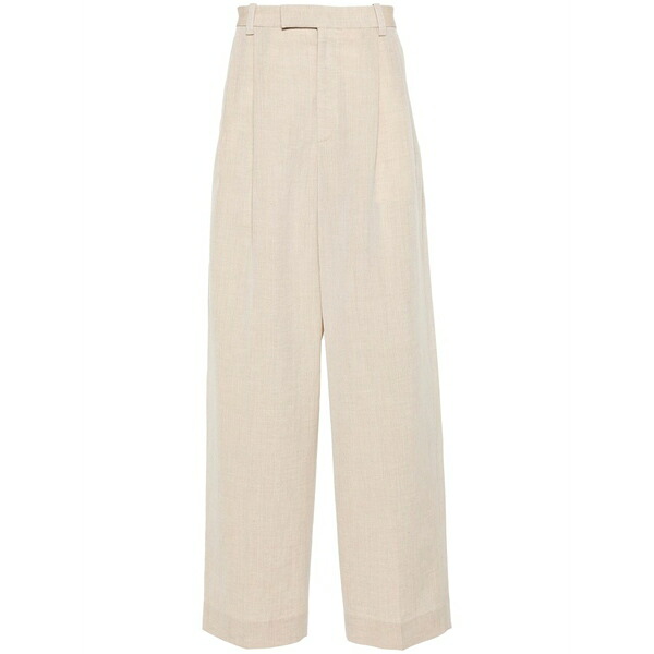ジャクエムス メンズ カジュアルパンツ ボトムス Titolo tapered trousers Neutrals｜asty