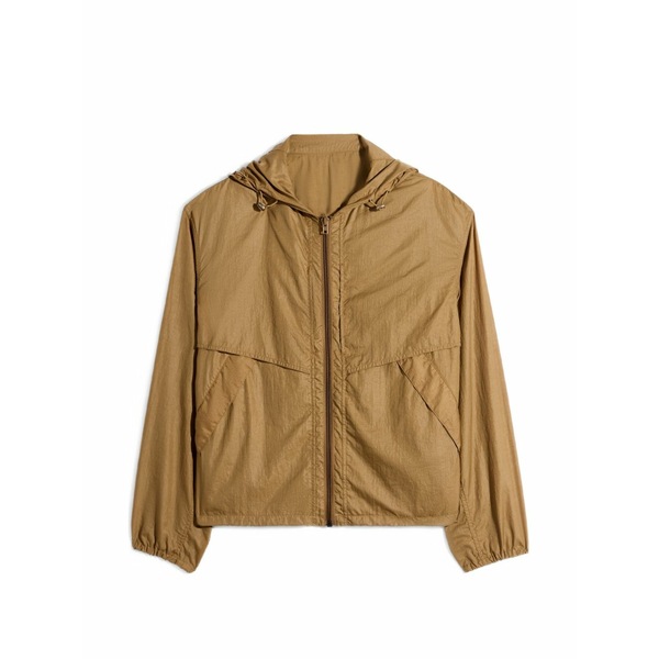 ルメール メンズ 上衣＆上衣 アウター Hooded zip windbreaker Brown