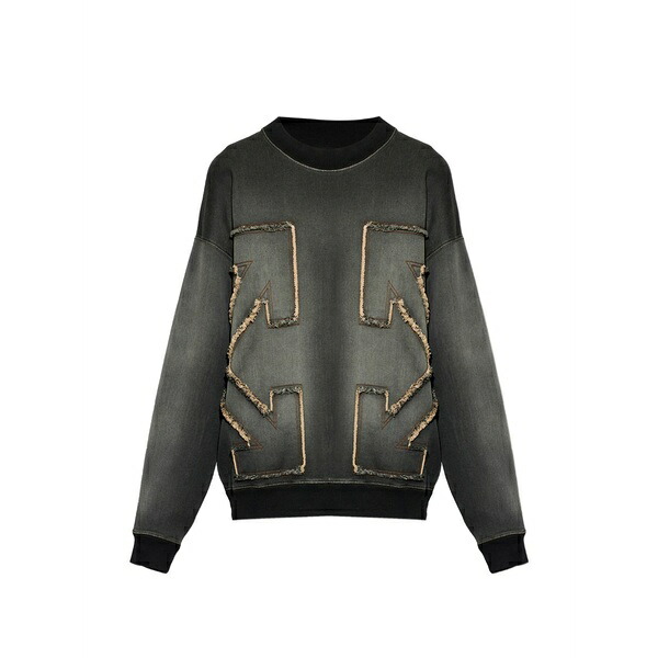 象牙色 メンズ 編み物\u0026スウェーター アウター Arrows-patch frayed sweater Grey