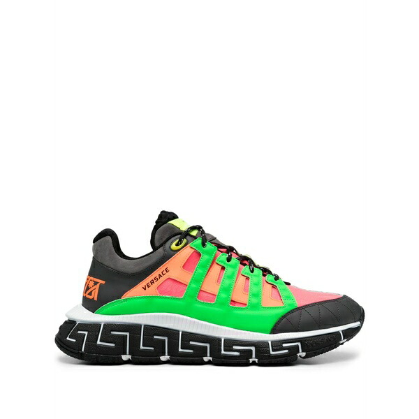 ヴェルサーチ メンズ スニーカー シューズ Trigreca panelled sneakers Grey｜asty