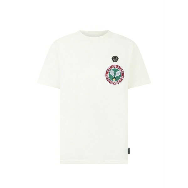 フィリップ飾り気の無い メンズ プルオーバー トップス Embroidered t-shirt Neutrals