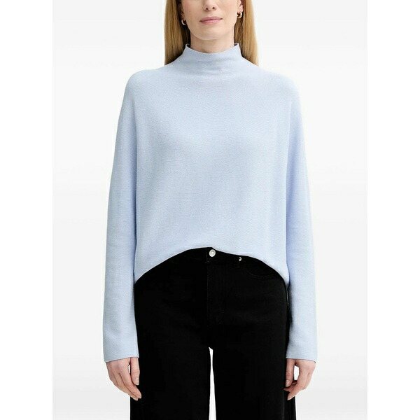 マルコポーロ レディース ニット&セーター アウター Funnel-neck sweater Blue｜asty