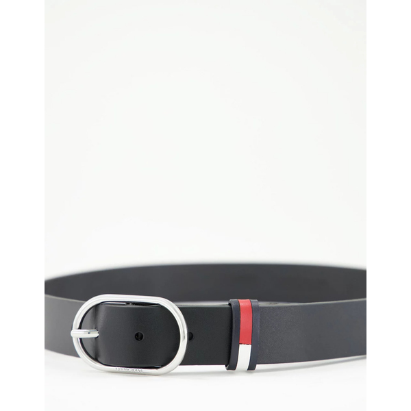 送料無料】 トミーヒルフィガー レディース ベルト アクセサリー Tommy Jeans oval belt in black Black  sieuphong.com.vn