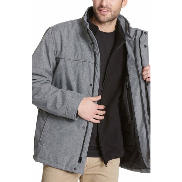 見事な ドッカーズ メンズ Tシャツ トップス DOCKERS 2-in-1 Water-Resistant Fleece Lined Jacket  Heather Grey amazingimoveis.com.br