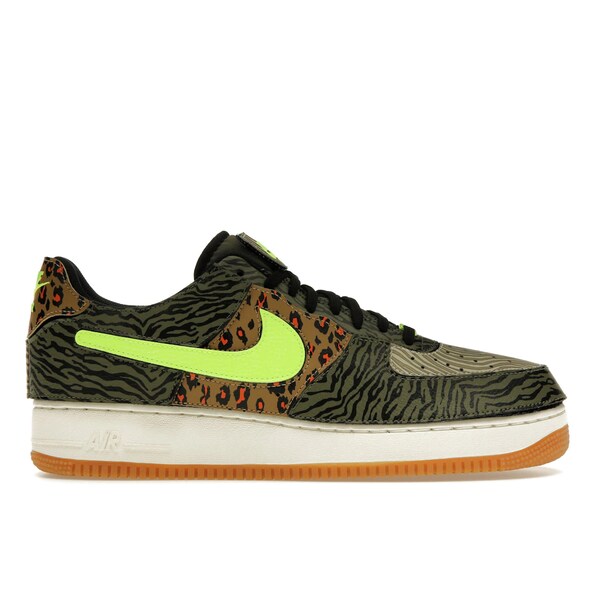 Nike ナイキ メンズ スニーカー  【Nike Air Force 1/1 Animal Print】  大きさ US_12.5(30.5糎) Medium Olive/Volt-Rattan-Black