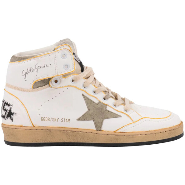 Golden Goose ゴールデングース メンズ スニーカー 【Golden Goose Sky-Star White Taupe】 サイズ US_9(27.0cm) White/Taupe｜asty