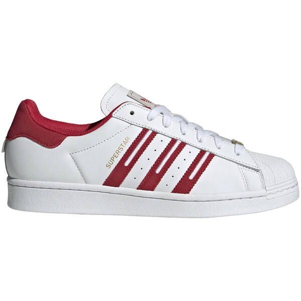 adidas アディダス メンズ スニーカー 【adidas Superstar Cloud White Team Victory Red Grey】 サイズ US_6.5(24.5cm) Cloud White/Team Victory Red/Grey One｜asty