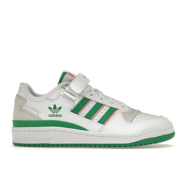 adidas アディダス レディース スニーカー 【adidas Forum Low White Green Lucid Pink (Women's)】 サイズ US_8.5(25.5cm) Cloud White / Green / Lucid Pink