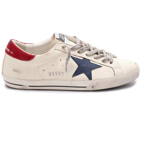 Golden Goose ゴールデングース メンズ スニーカー  【Golden Goose Super Star White Blue Star Red】  サイズ US_M_13 White/Blue/Red