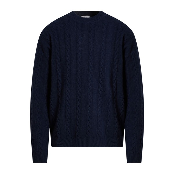 【貨物輸送無料】 毛糸 分限者 メンズ 編み物\u0026プルオーバー アウター Sweaters Blue