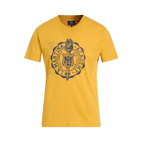 【送料無料】 ラ マルティーナ メンズ Tシャツ トップス T-shirts Yellow|asty
