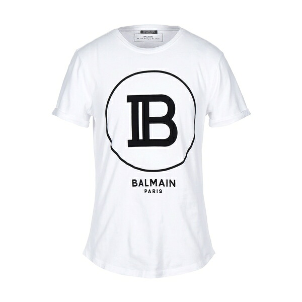【送料無料】 バルマン メンズ Tシャツ トップス T-shirts White