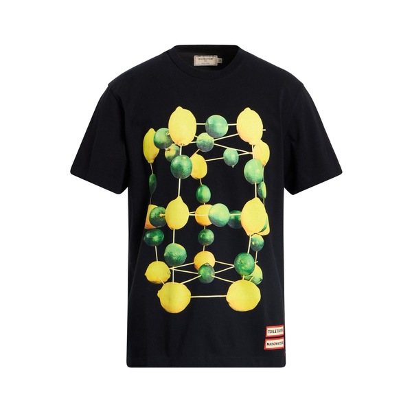 【送料無料】 メゾン キツネ メンズ Tシャツ トップス T-shirts Black|asty