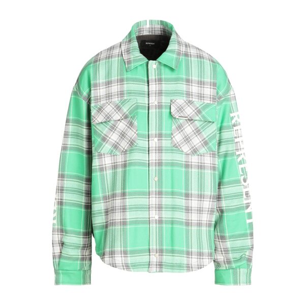 【送料無料】 リプレゼント メンズ シャツ トップス Shirts Green|asty