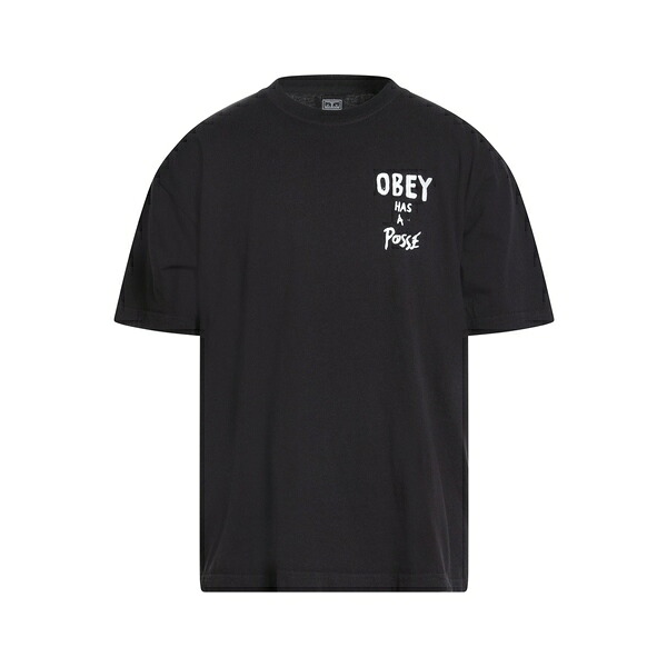 【送料無料】 オベイ メンズ Tシャツ トップス T-shirts Black