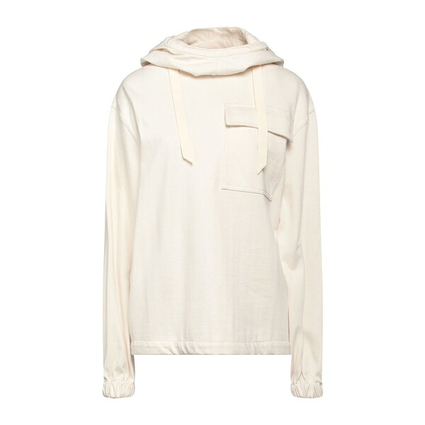 【貨物輸送無料】 ジル・サンダー レディース パーカー・スウェットシャツ アウター Sweatshirts White