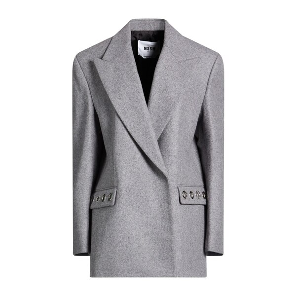 【貨物輸送無料】 エムエスジイエム レディース 上衣＆上衣 アウター Blazers Grey