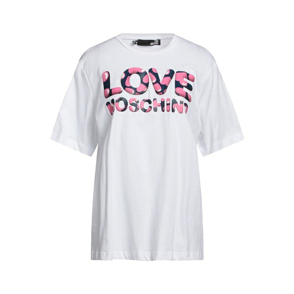 【貨物輸送無料】 モスキーノ レディース プルオーバー トップス T-shirts White