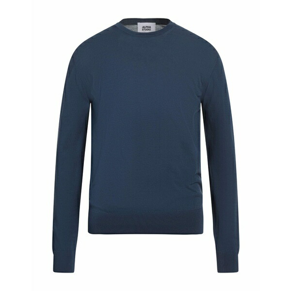 【貨物輸送無料】 アルファス テューディオ メンズ 編み物\u0026プルオーバー アウター Sweaters Blue