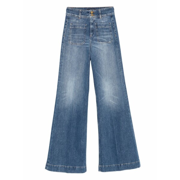 シーフェア レディース ジーンズズボン下 ボトムス Double-pocket jeans Blue